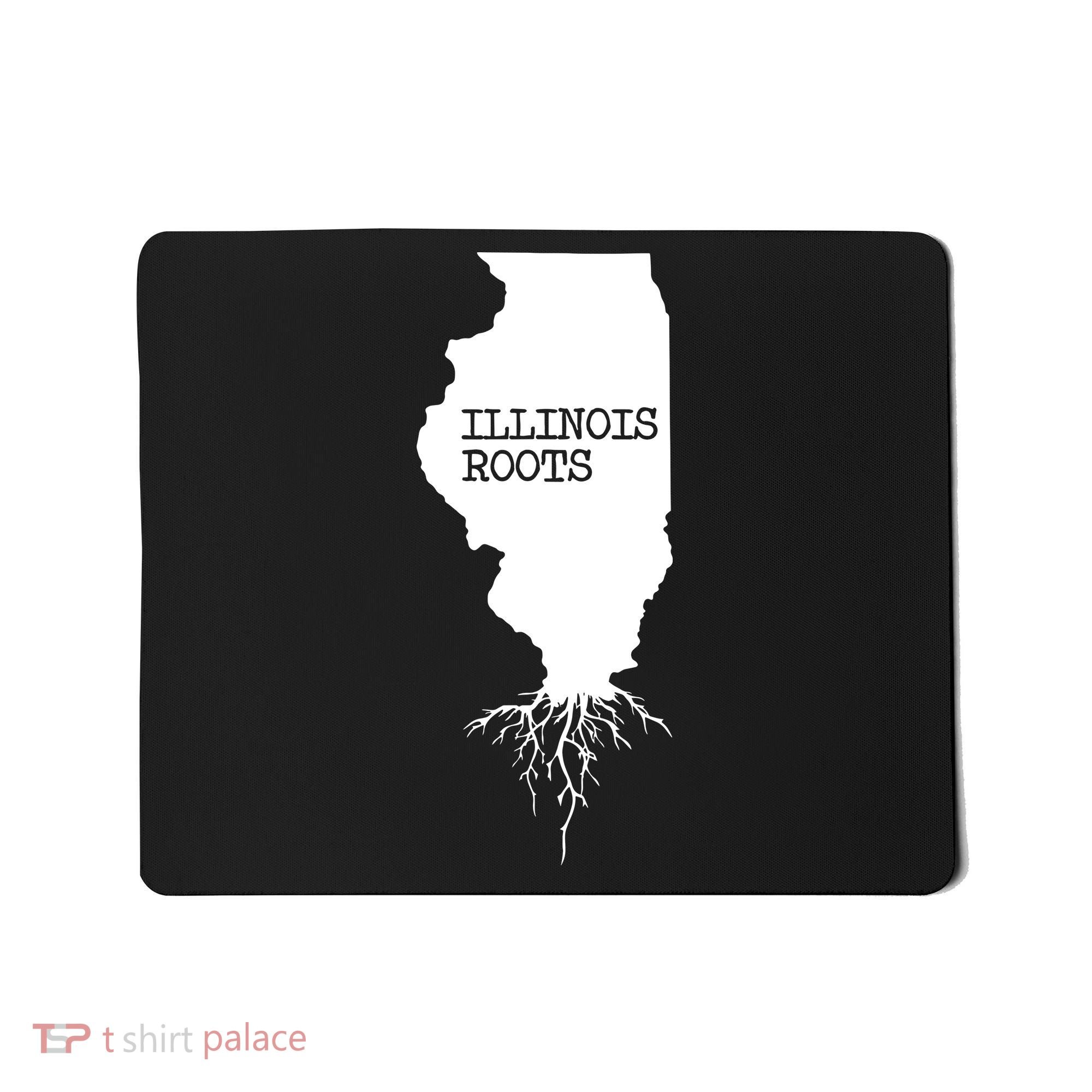Illinois Roots Shirts State Map Gift Illinois Mousepad