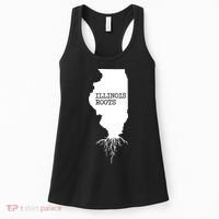 Illinois Roots Shirts State Map Gift Illinois Women's Tank Top thumb 0