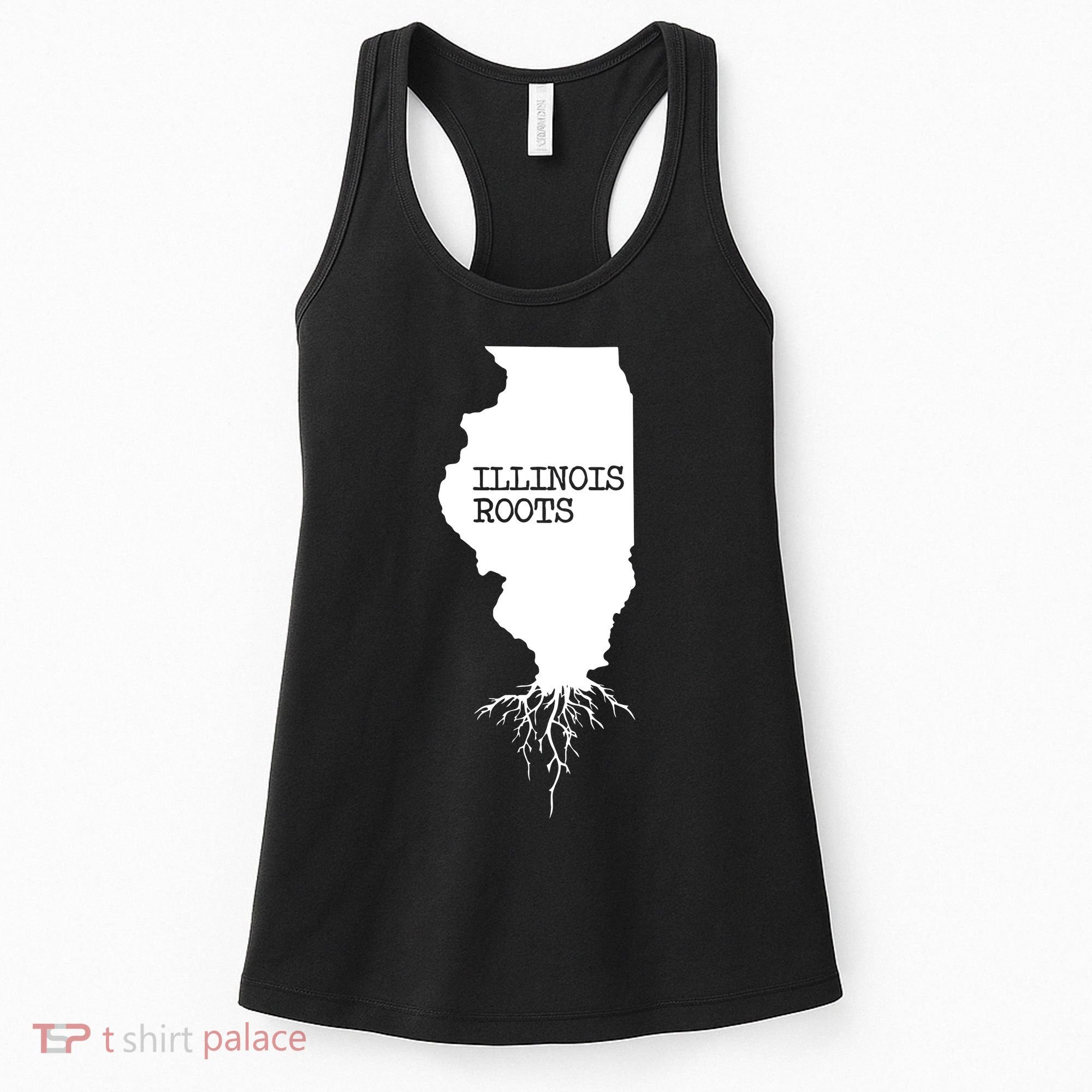 Illinois Roots Shirts State Map Gift Illinois Women's Tank Top