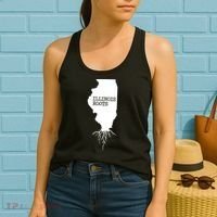 Illinois Roots Shirts State Map Gift Illinois Women's Tank Top thumb 2