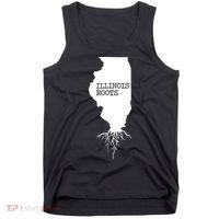 Illinois Roots Shirts State Map Gift Illinois Tank Top thumb 0