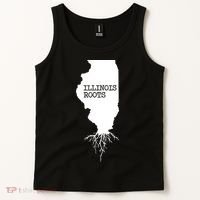 Illinois Roots Shirts State Map Gift Illinois Tank Top thumb 2