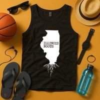 Illinois Roots Shirts State Map Gift Illinois Tank Top thumb 4