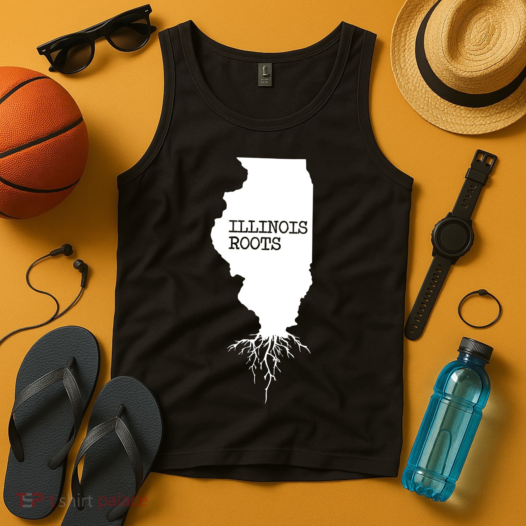 Illinois Roots Shirts State Map Gift Illinois Tank Top