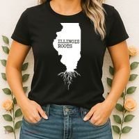 Illinois Roots Shirts State Map Gift Illinois Women's T-Shirt thumb 2