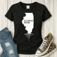 Illinois Roots Shirts State Map Gift Illinois Women's T-Shirt thumb 3
