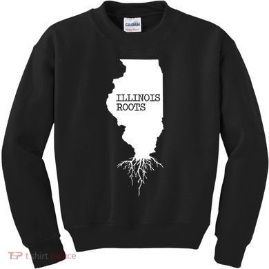 Illinois Roots Shirts State Map Gift Illinois Kids Sweatshirt