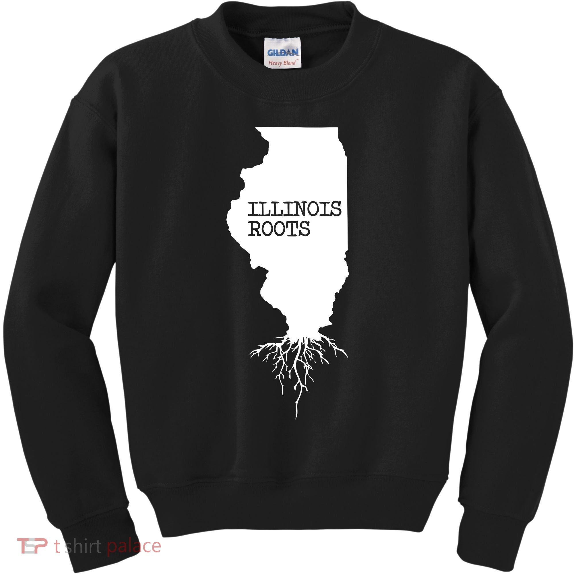 Illinois Roots Shirts State Map Gift Illinois Kids Sweatshirt