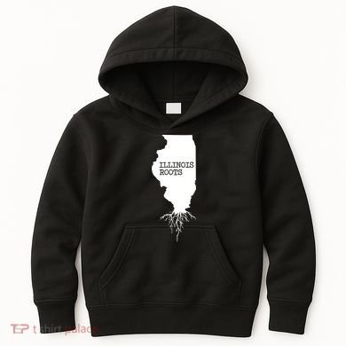Illinois Roots Shirts State Map Gift Illinois Kids Hoodie