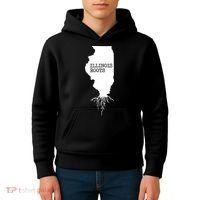 Illinois Roots Shirts State Map Gift Illinois Kids Hoodie thumb 4