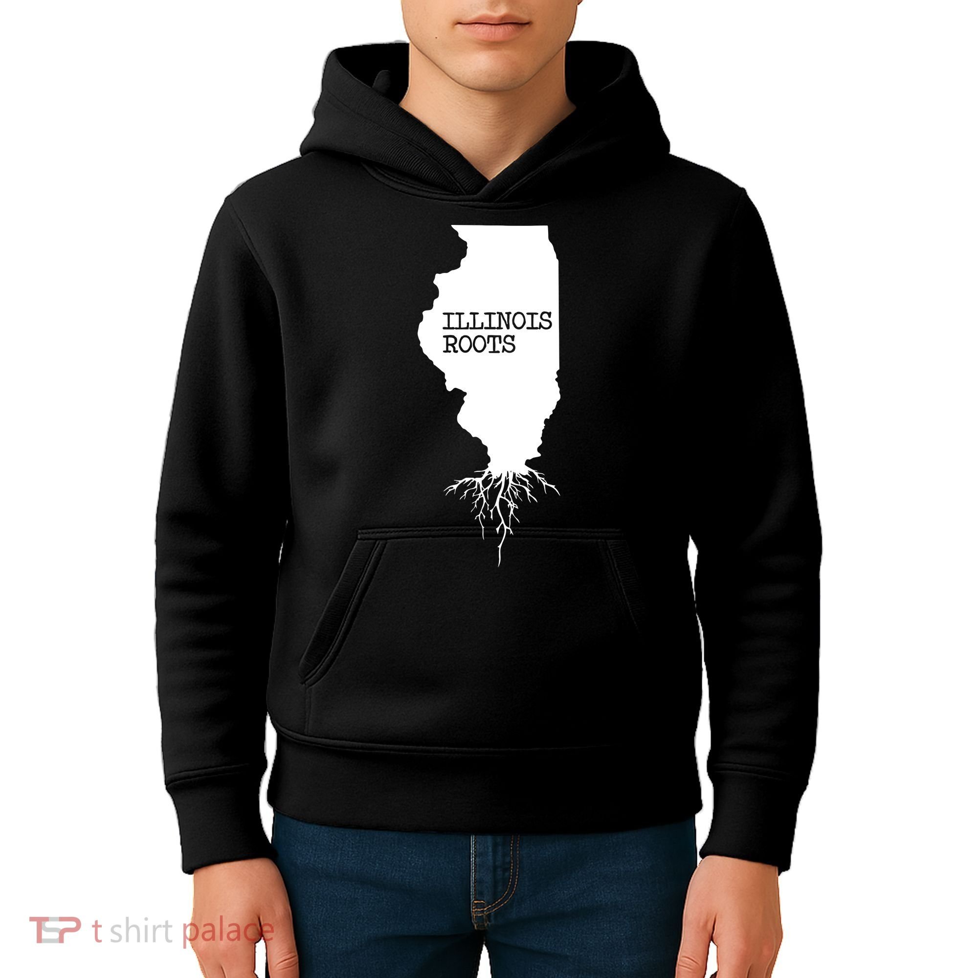 Illinois Roots Shirts State Map Gift Illinois Kids Hoodie