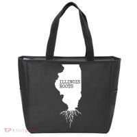 Illinois Roots Shirts State Map Gift Illinois Tote Bag thumb 0