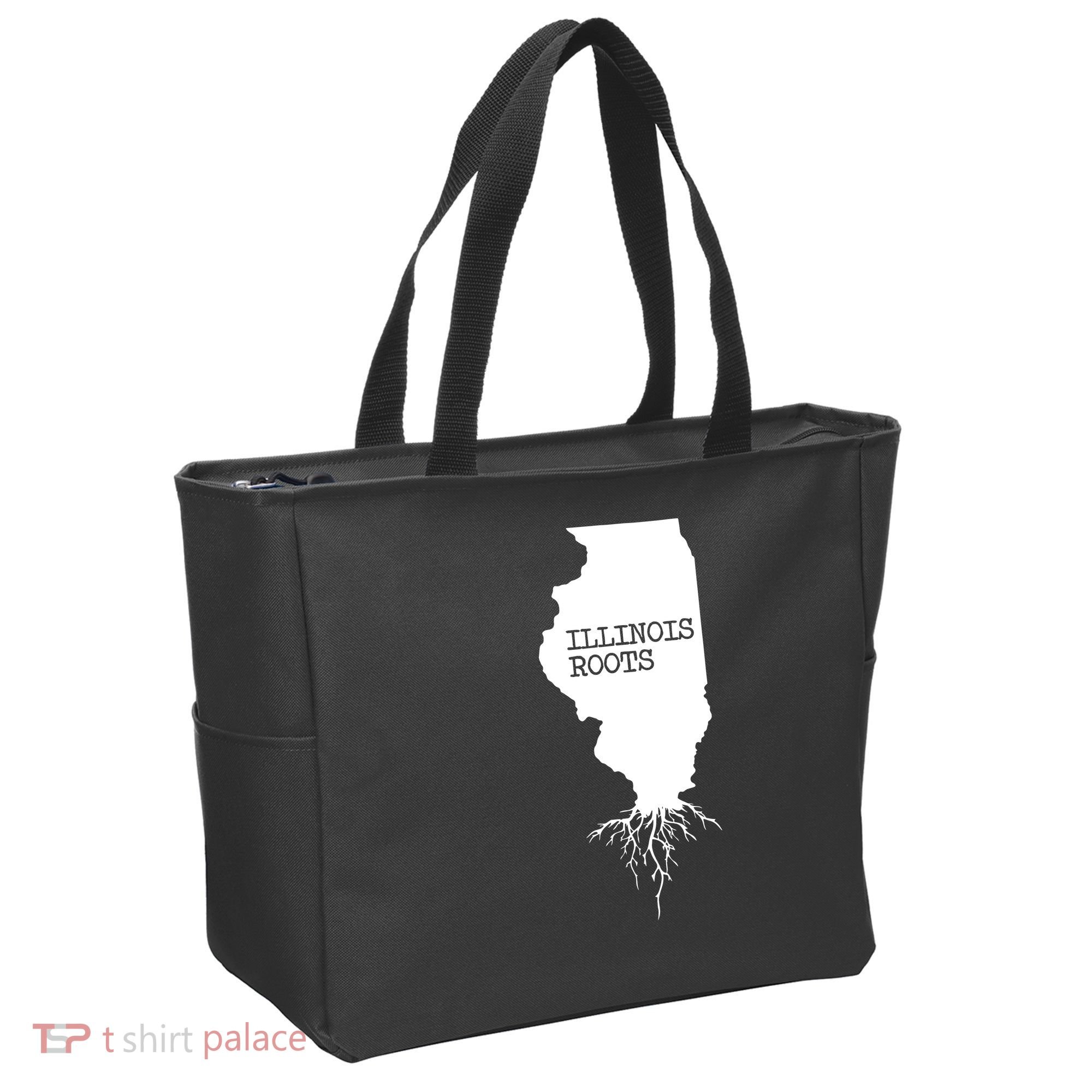 Illinois Roots Shirts State Map Gift Illinois Tote Bag