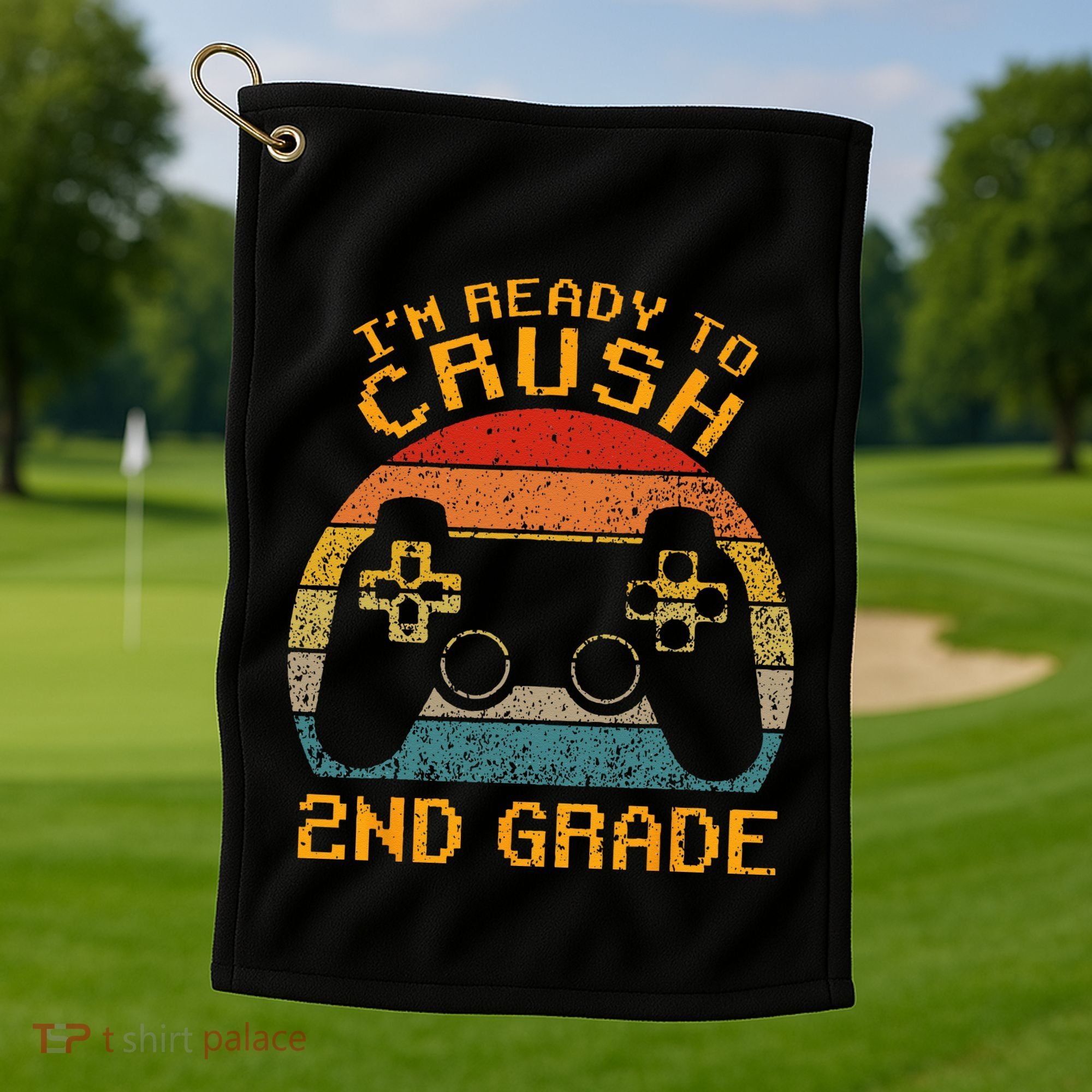 I'm Ready to Crush 2nd Grade Back to School Video Game Golf Towel