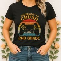 I'm Ready to Crush 2nd Grade Back to School Video Game Women's T-Shirt thumb 2