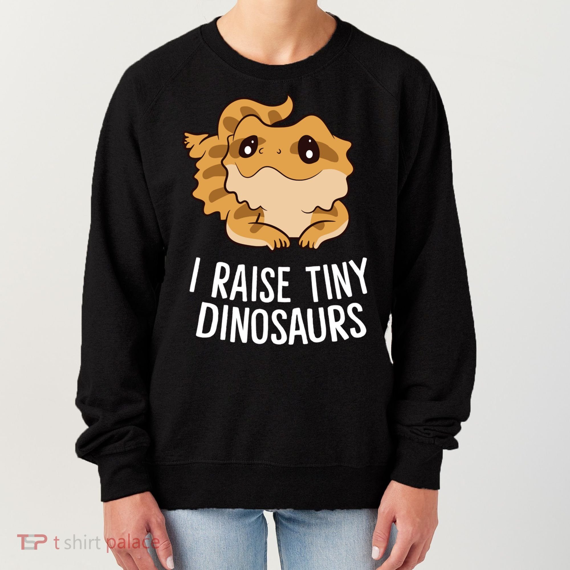 I Raise Tiny Dinosaurs Lizard Bearded Dragon Mom Gift Women's Sweatshirt