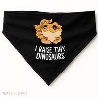 I Raise Tiny Dinosaurs Lizard Bearded Dragon Mom Gift USA-Made Doggie Bandana thumb 0