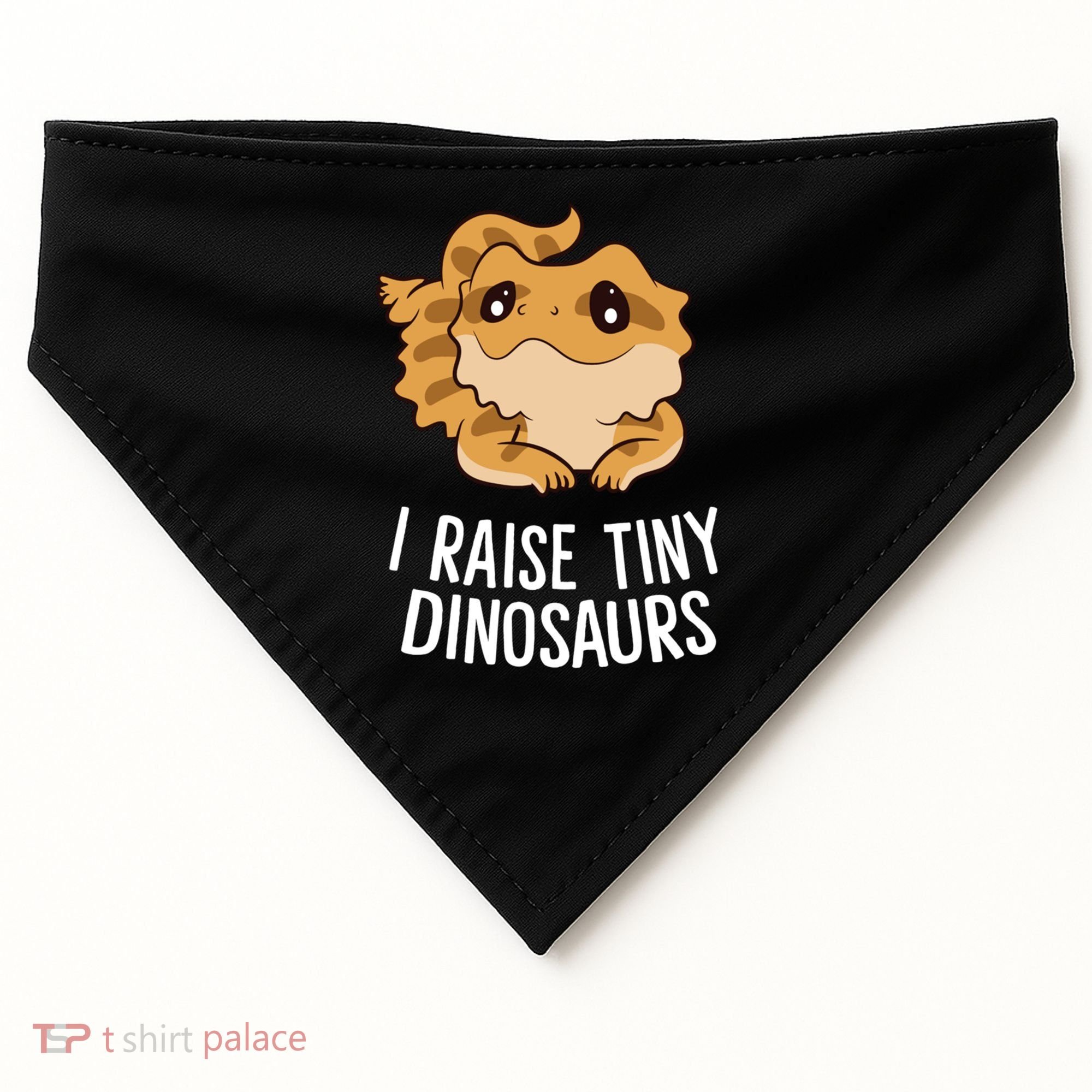 I Raise Tiny Dinosaurs Lizard Bearded Dragon Mom Gift USA-Made Doggie Bandana