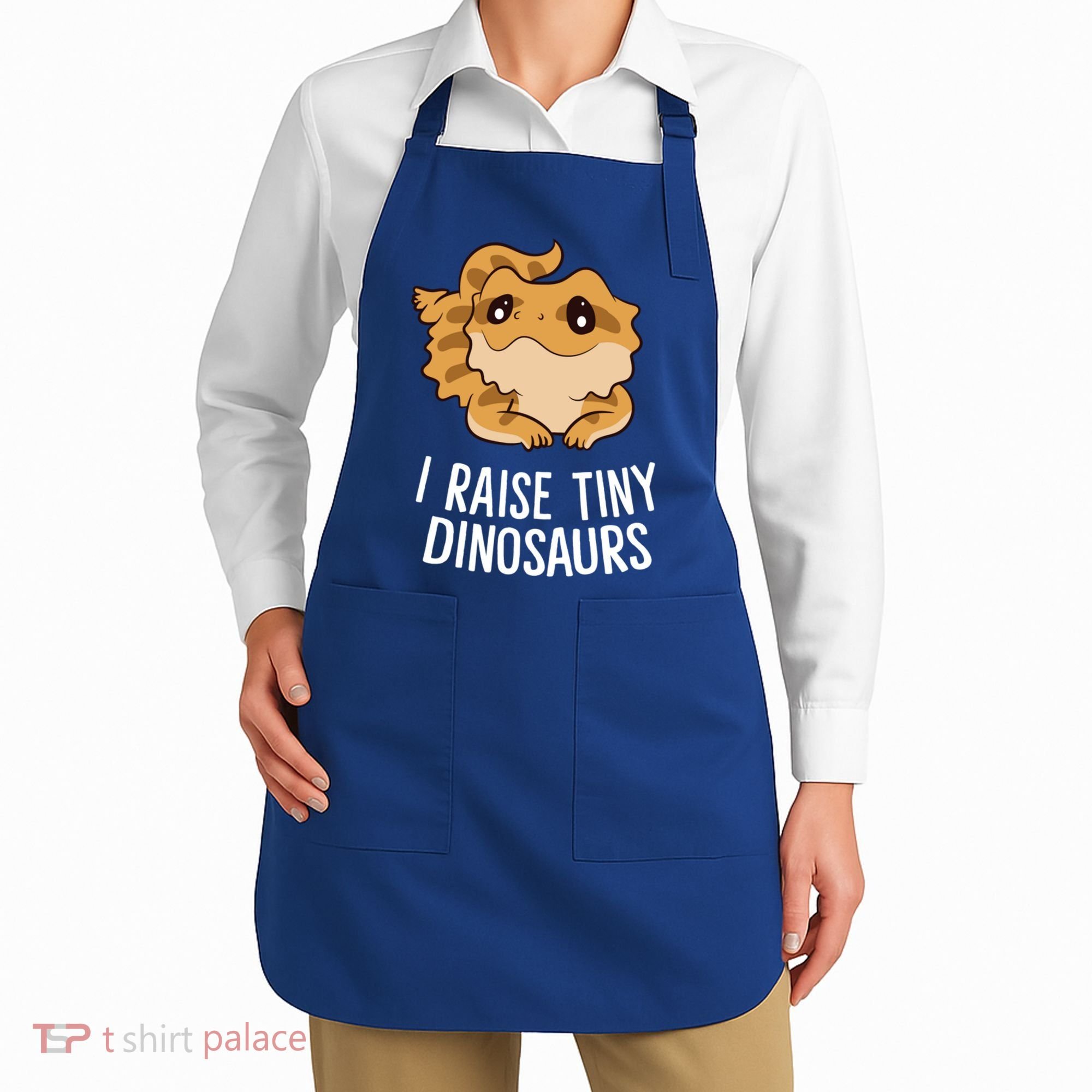 I Raise Tiny Dinosaurs Lizard Bearded Dragon Mom Gift Apron
