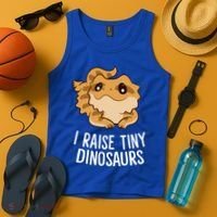 I Raise Tiny Dinosaurs Lizard Bearded Dragon Mom Gift Tank Top thumb 4