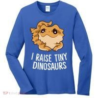 I Raise Tiny Dinosaurs Lizard Bearded Dragon Mom Gift Women's Long Sleeve Shirt thumb 0