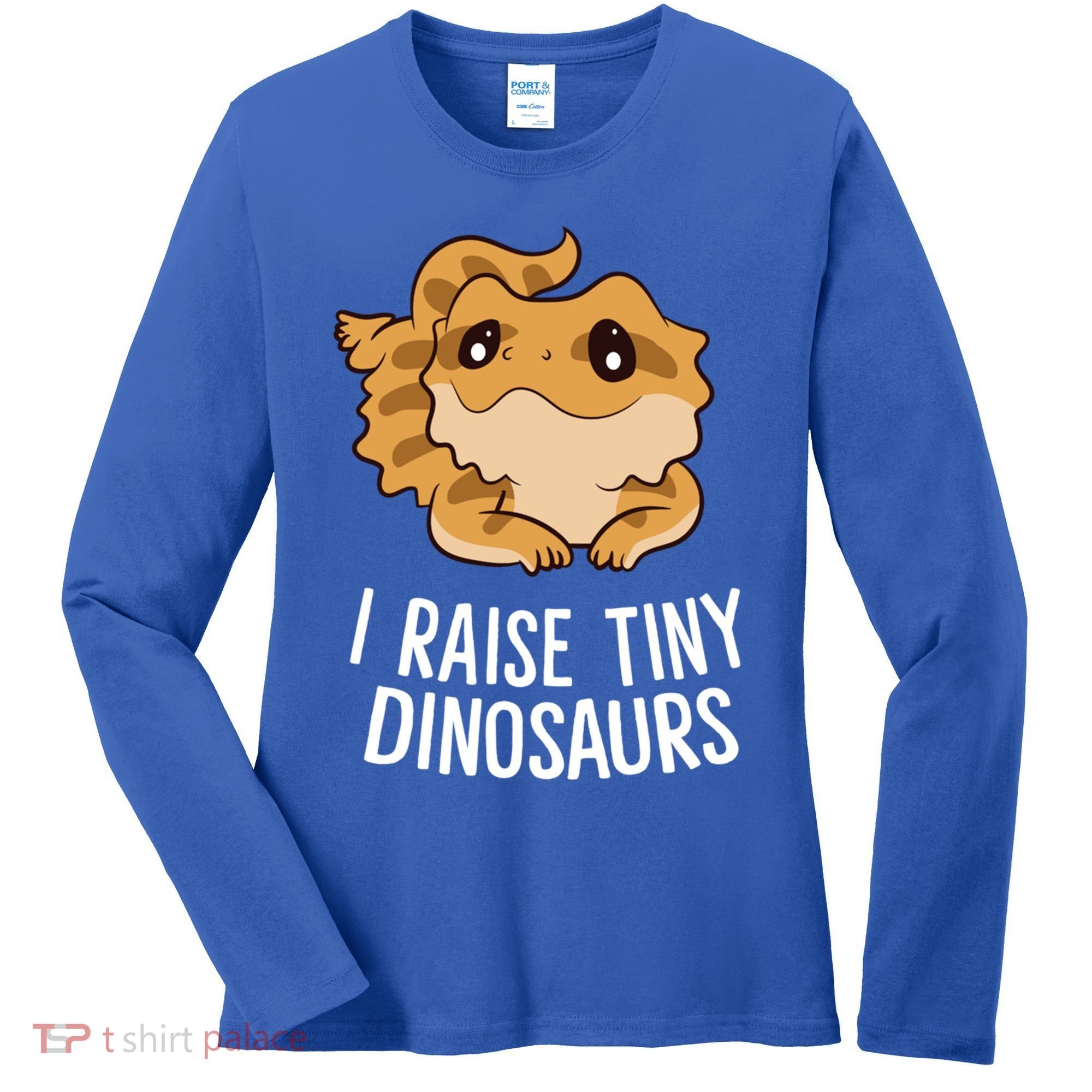 I Raise Tiny Dinosaurs Lizard Bearded Dragon Mom Gift Women's Long Sleeve Shirt
