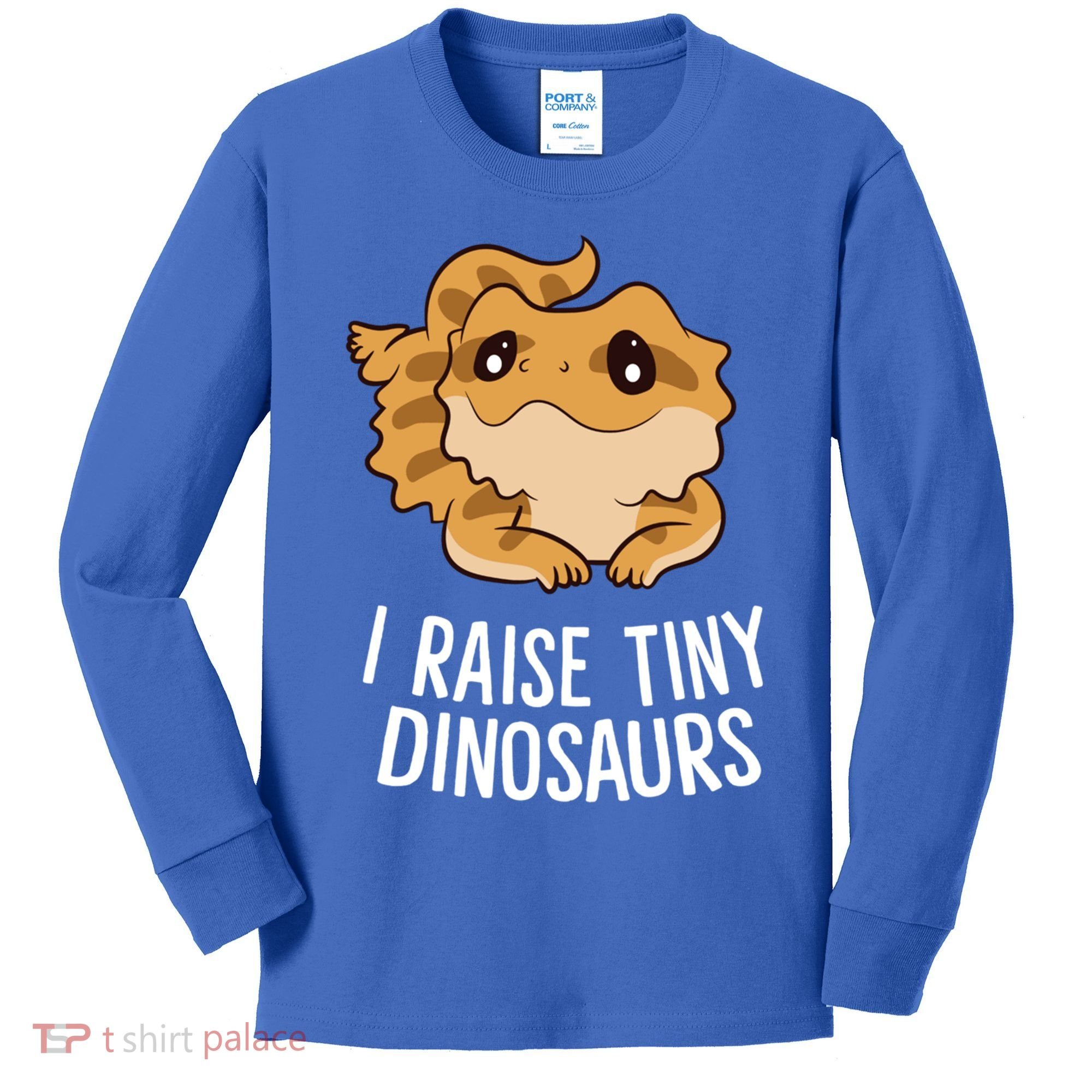 I Raise Tiny Dinosaurs Lizard Bearded Dragon Mom Gift Kids Long Sleeve Shirt