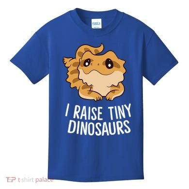 I Raise Tiny Dinosaurs Lizard Bearded Dragon Mom Gift Kids T-Shirt