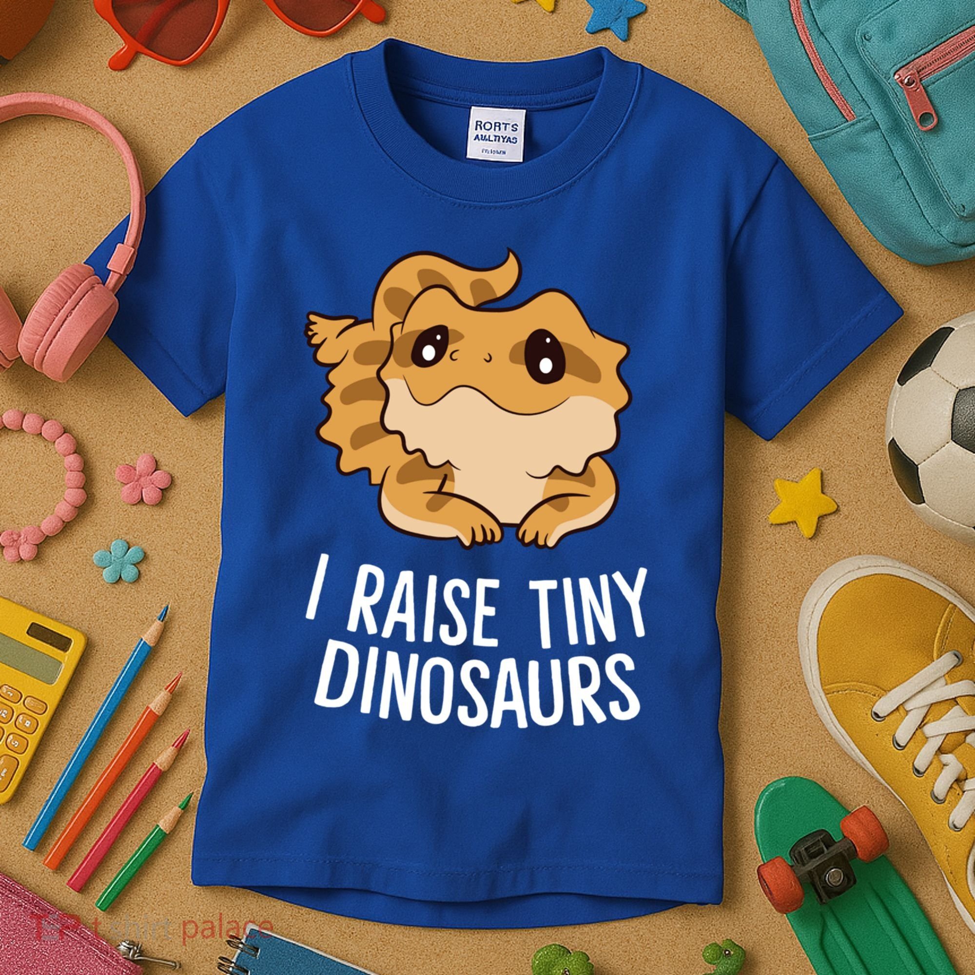 I Raise Tiny Dinosaurs Lizard Bearded Dragon Mom Gift Kids T-Shirt
