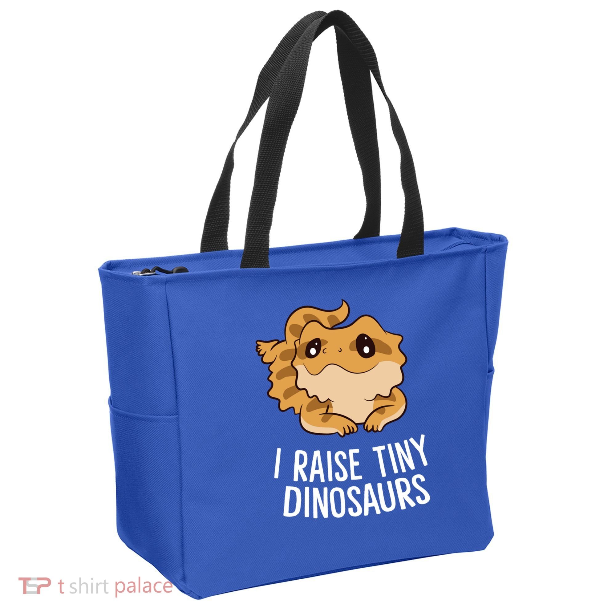 I Raise Tiny Dinosaurs Lizard Bearded Dragon Mom Gift Tote Bag