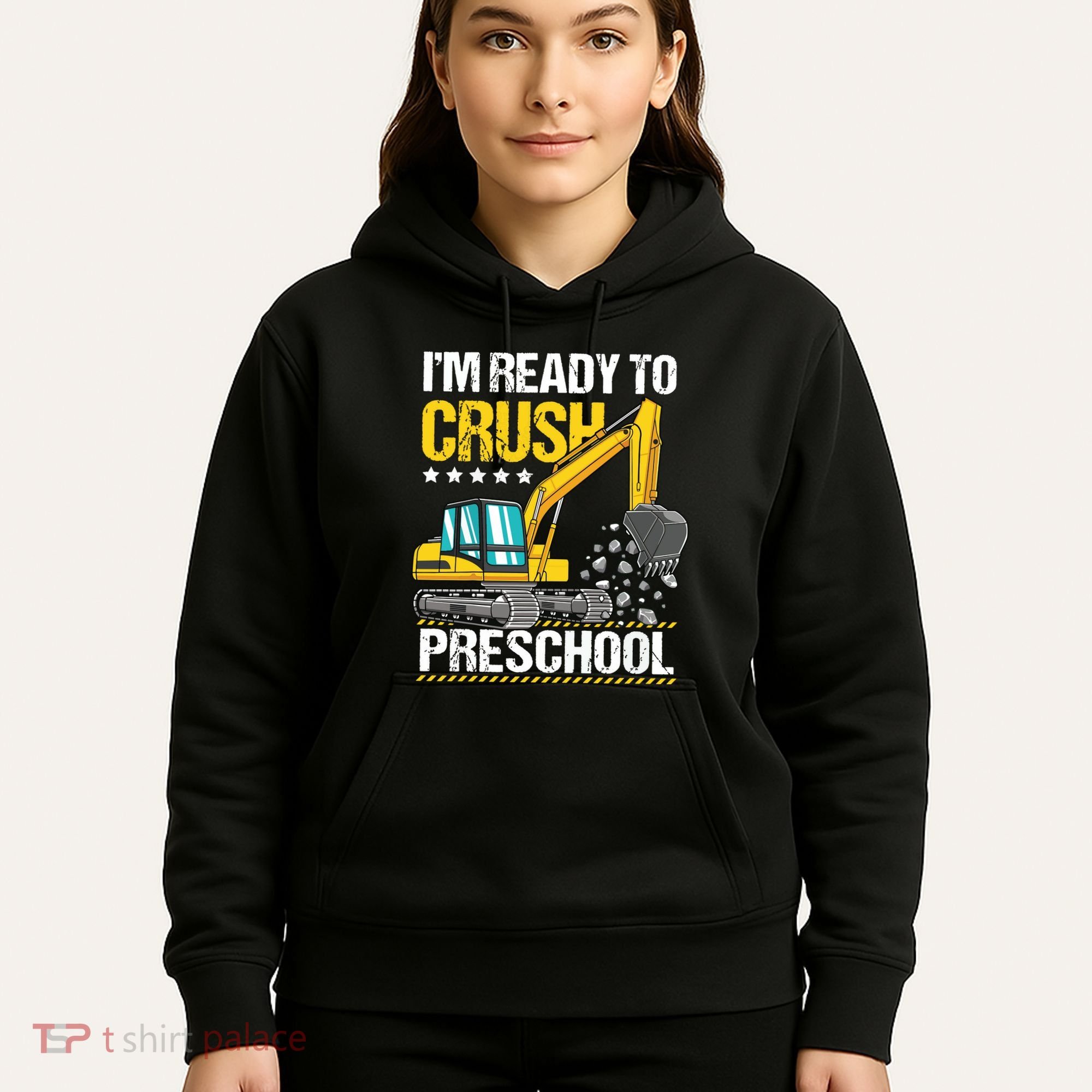 Im Ready To Crush Preschool Construction Vehicle Boy Hoodie