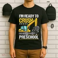 Im Ready To Crush Preschool Construction Vehicle Boy T-Shirt thumb 6