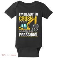 Im Ready To Crush Preschool Construction Vehicle Boy Baby Bodysuit thumb 0