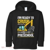 Im Ready To Crush Preschool Construction Vehicle Boy Toddler Hoodie thumb 0