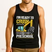 Im Ready To Crush Preschool Construction Vehicle Boy Tank Top thumb 3