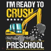 Im Ready To Crush Preschool Construction Vehicle Boy Golf Towel thumb 3