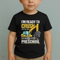 Im Ready To Crush Preschool Construction Vehicle Boy Toddler T-Shirt thumb 2