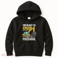 Im Ready To Crush Preschool Construction Vehicle Boy Kids Hoodie thumb 0