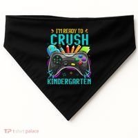 I'm Ready to Crush Kindergarten Back to School Video Game USA-Made Doggie Bandana thumb 0