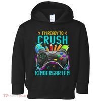I'm Ready to Crush Kindergarten Back to School Video Game Toddler Hoodie thumb 0