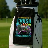 I'm Ready to Crush Kindergarten Back to School Video Game Golf Towel thumb 2