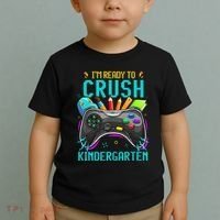 I'm Ready to Crush Kindergarten Back to School Video Game Toddler T-Shirt thumb 2