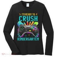 I'm Ready to Crush Kindergarten Back to School Video Game Women's Long Sleeve Shirt thumb 0