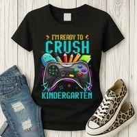 I'm Ready to Crush Kindergarten Back to School Video Game Women's T-Shirt thumb 3