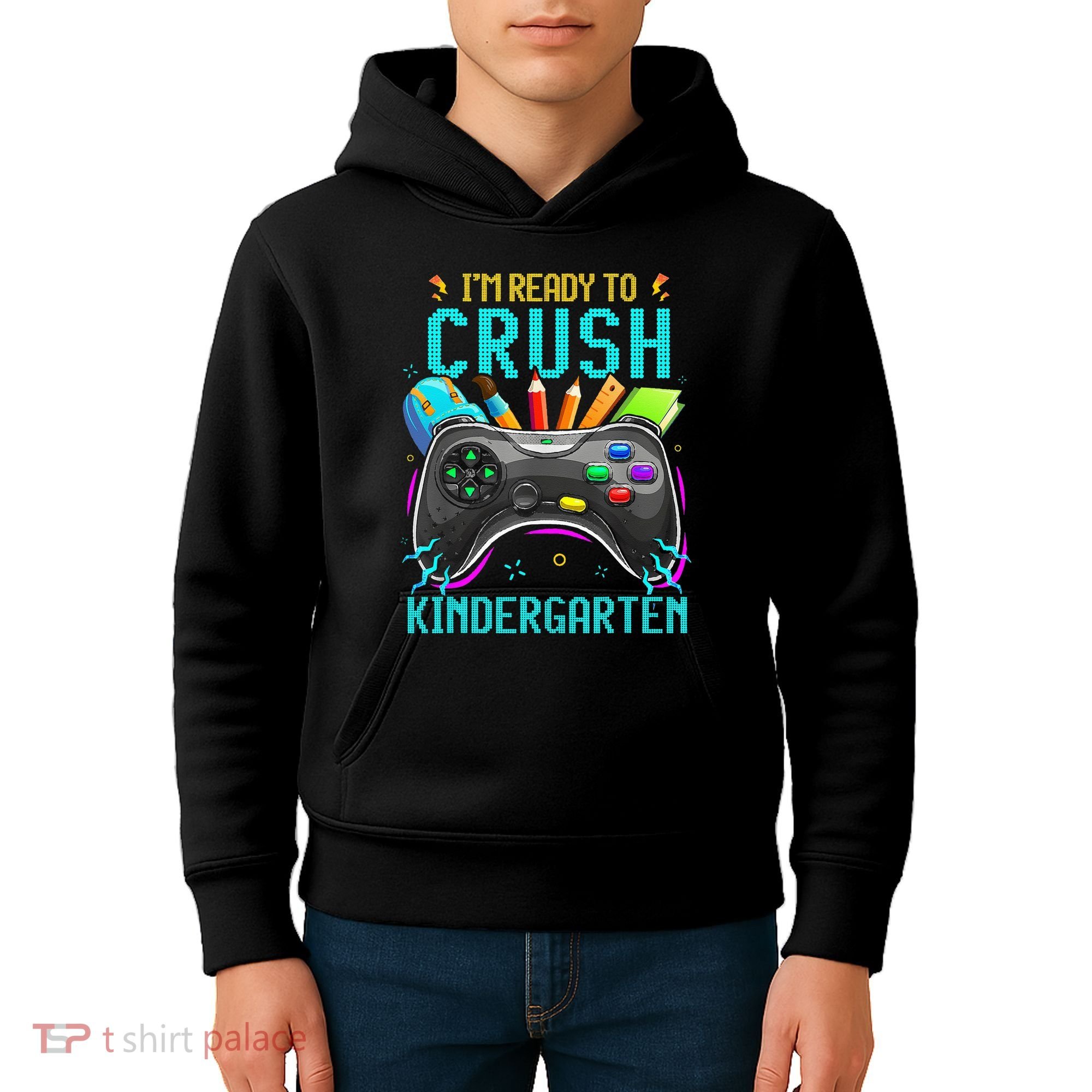 I'm Ready to Crush Kindergarten Back to School Video Game Kids Hoodie