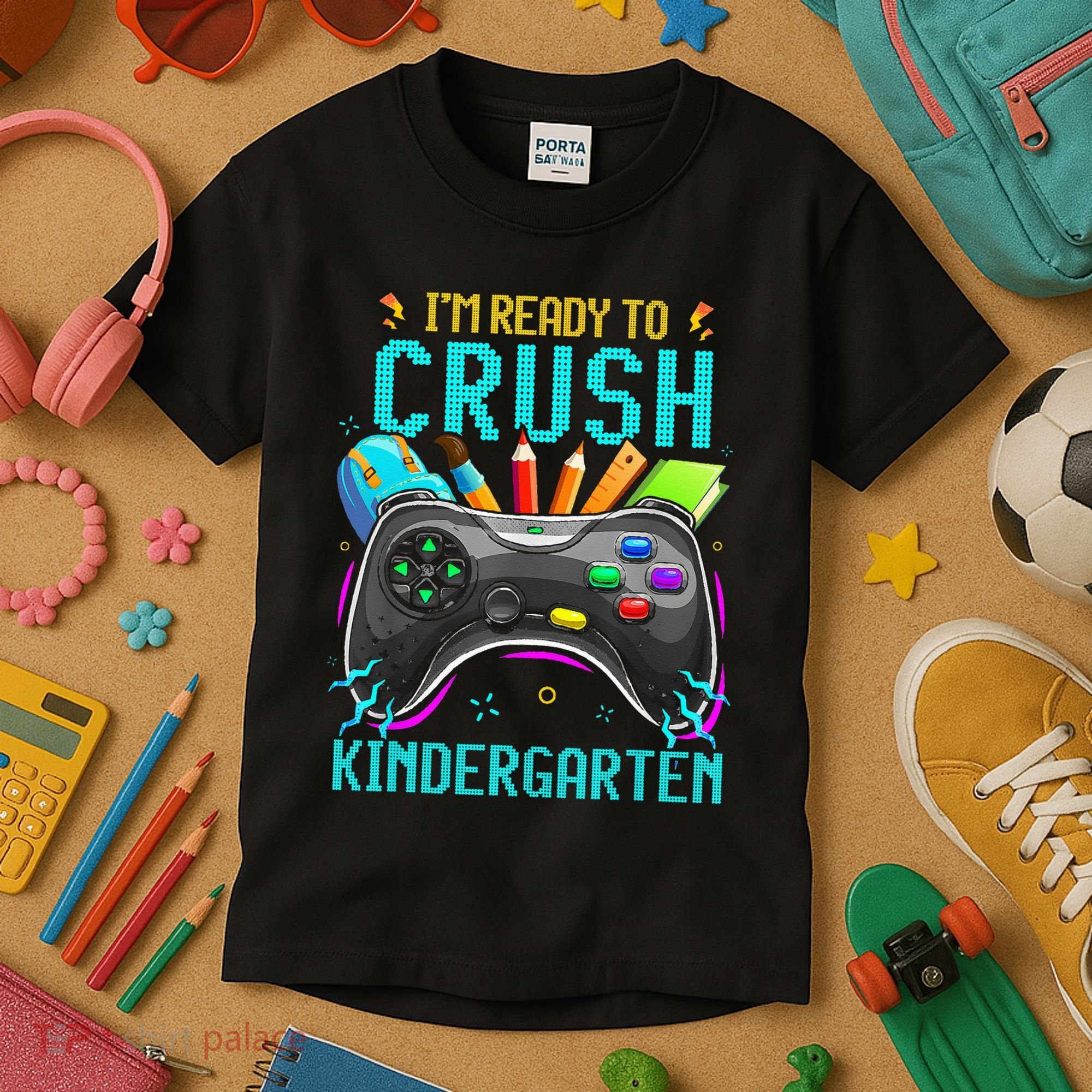 I'm Ready to Crush Kindergarten Back to School Video Game Kids T-Shirt