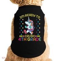 Im Ready To Crush 4Th Grade Unicorn 100 Day Of School Cool Gift Doggie Tank thumb 0