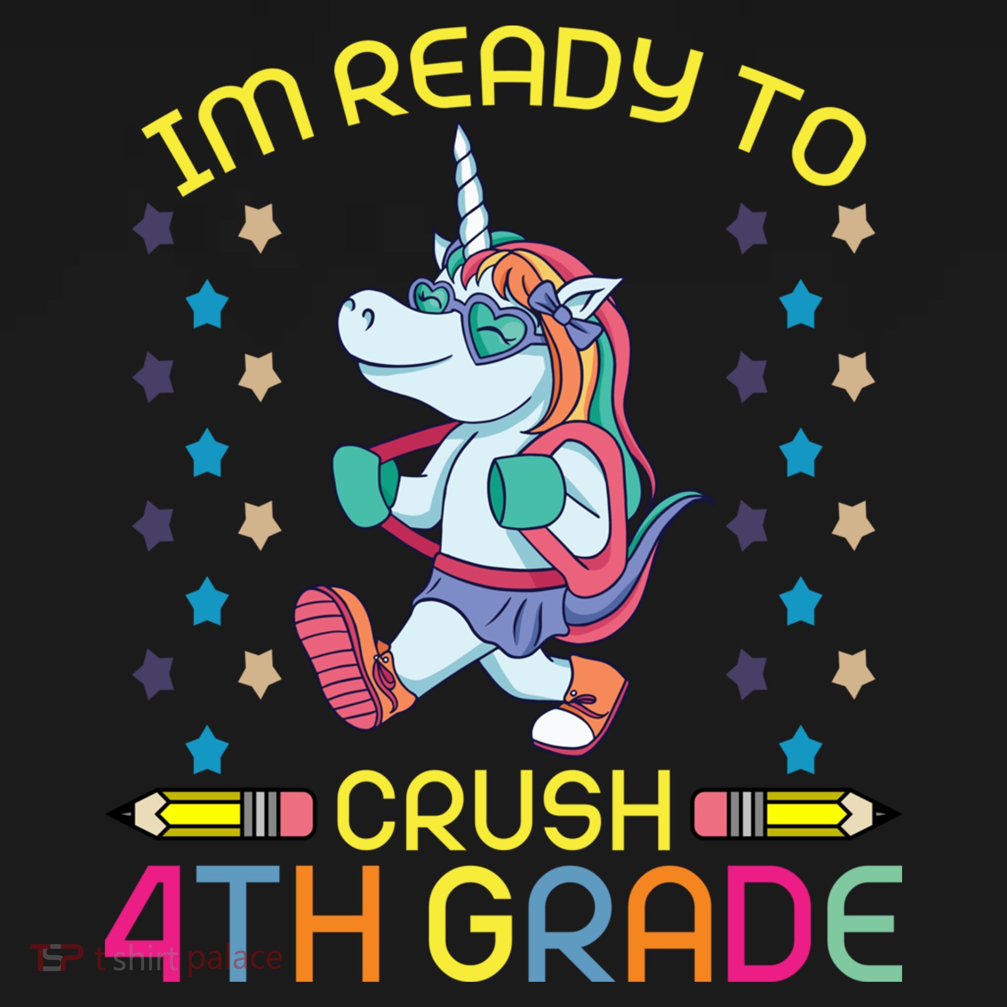 Im Ready To Crush 4Th Grade Unicorn 100 Day Of School Cool Gift Women's Hoodie