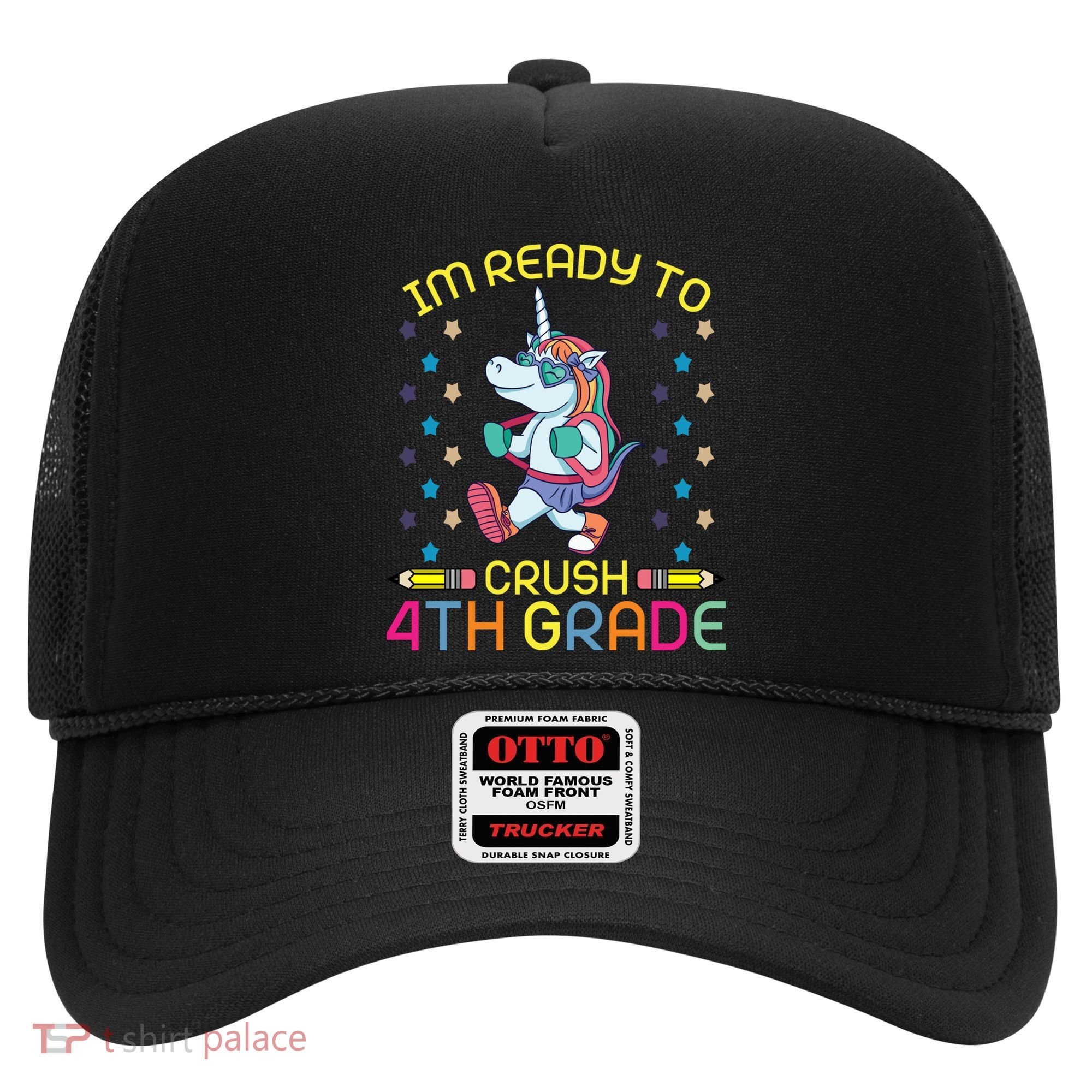 Im Ready To Crush 4Th Grade Unicorn 100 Day Of School Cool Gift Hat