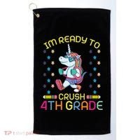 Im Ready To Crush 4Th Grade Unicorn 100 Day Of School Cool Gift Golf Towel thumb 0